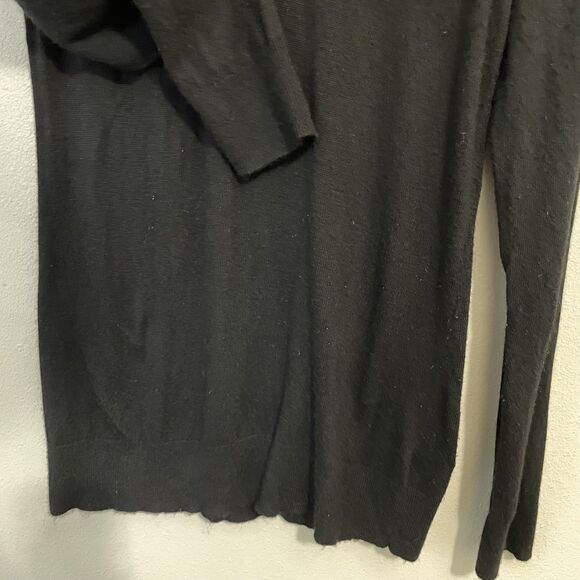 Apt 9 Cashmere Sweater Women's M Black V Neck Pullover Soft Lightweight - Picture 2 of 7